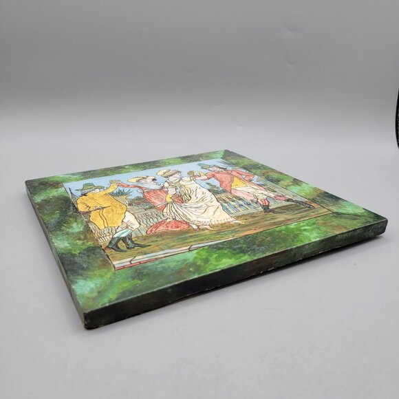 Antique Mintons China Works Tile The First Quadrille at Almacks London Regency - Picture 6 of 15
